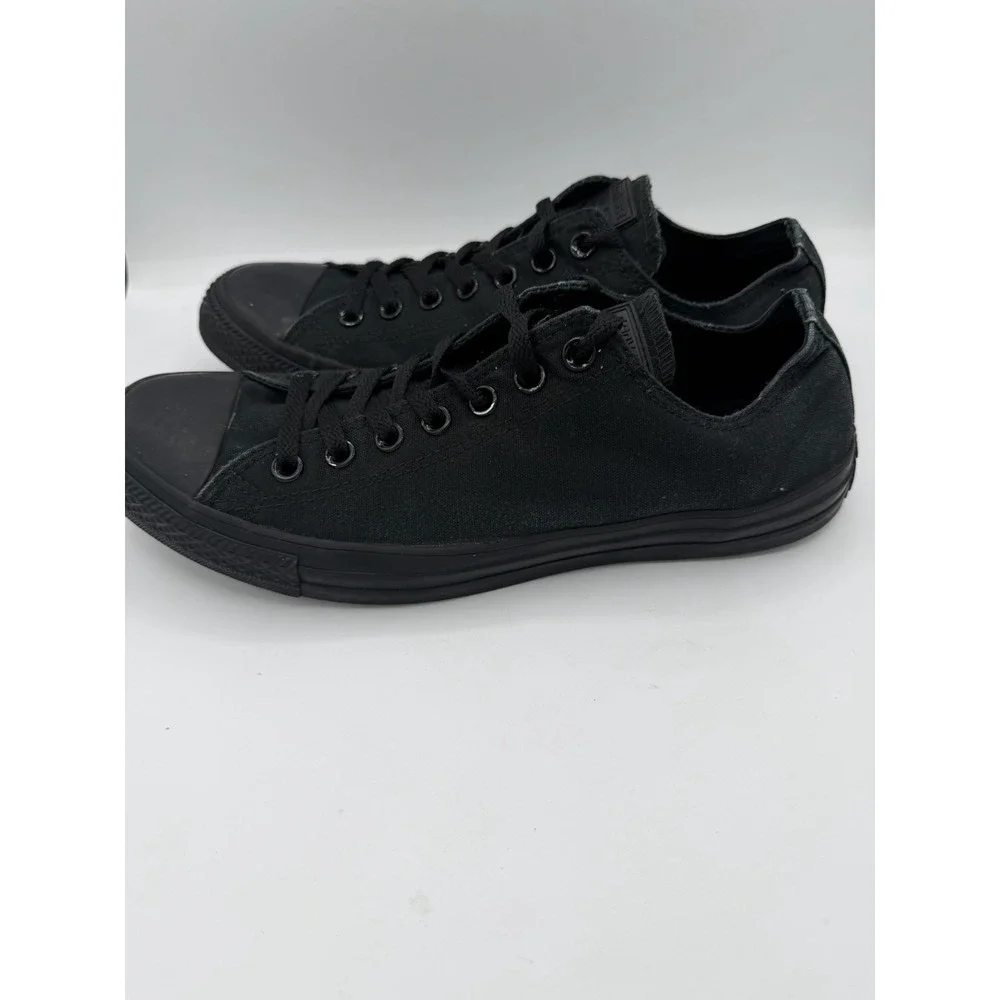Converse Chuck Taylor All Star Low Top Black Monochrome Sneakers Size M10, W12 - Picture 2 of 7